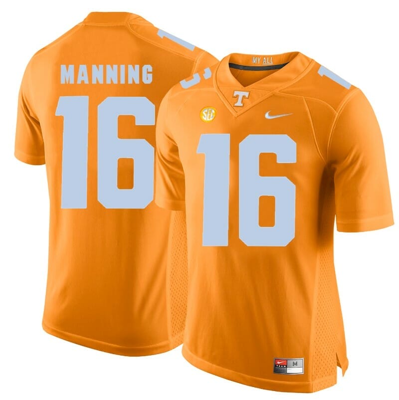 Men's Mitchell & Ness Peyton Manning Tennessee Orange Volunteers Big Tall Legacy Alumni Jersey