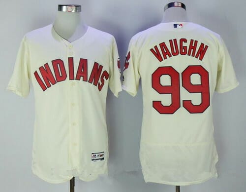 Women's Majestic Cleveland Indians #99 Ricky Vaughn Replica White MLB Jersey